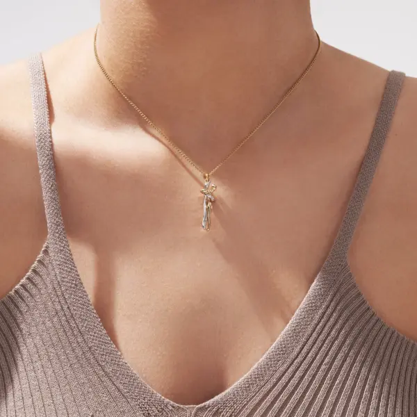 Gold Hug Necklace - Image 3